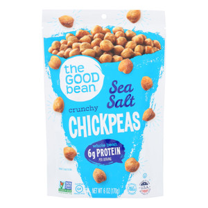 The Good Bean Crispy Crunchy Chickpea Snacks - Sea Salt - Case Of 6 - 6 Oz. The Good Bean Crispy Crunchy Chickpea Snacks - Sea Salt - Case Of 6 - 6 Oz.