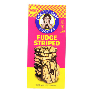 Goodie Girl Cookies - Cookies - Fudge Striped - Case Of 6 - 7 Oz. Goodie Girl Cookies - Cookies - Fudge Striped - Case Of 6 - 7 Oz.