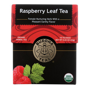 Buddha Teas - Organic Tea - Raspberry Leaf - Case Of 6 - 18 Count Buddha Teas - Organic Tea - Raspberry Leaf - Case Of 6 - 18 Count