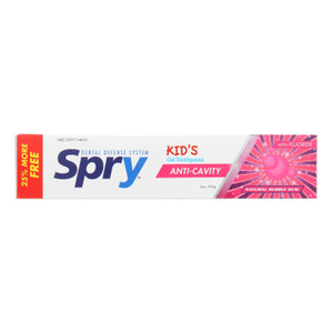 Spry Toothpaste - Kids - Bubblegum - Flouride - 5 Oz Spry Toothpaste - Kids - Bubblegum - Flouride - 5 Oz