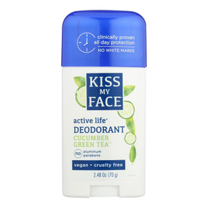 Kiss My Face Deodorant Active Life Cucumber Green Tea Aluminum Free - 2.48 Oz Kiss My Face Deodorant Active Life Cucumber Green Tea Aluminum Free - 2.48 Oz