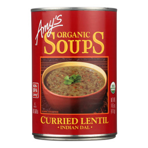 Amy's - Curried Lentil Soup -made With Organic Ingredients - Case Of 12 - 14.5 Oz Amy's - Curried Lentil Soup -made With Organic Ingredients - Case Of 12 - 14.5 Oz