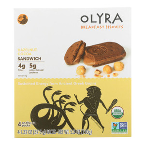 Olyra - Breakfast Sandwich Biscuit Hazelnut Cocoa - Case Of 6 - 5.3 Oz Olyra - Breakfast Sandwich Biscuit Hazelnut Cocoa - Case Of 6 - 5.3 Oz