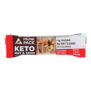 Munk Pack - Bar Nut/sd Caramel Sea Salt Kto - Case Of 12-1.23 Oz Munk Pack - Bar Nut/sd Caramel Sea Salt Kto - Case Of 12-1.23 Oz