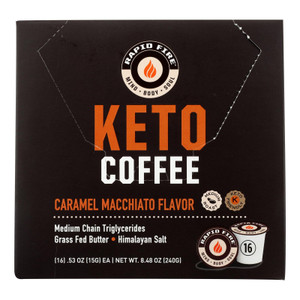 Rapid Fire - Coffee Keto Pod Caramel Macc - 1 Each-16 Ct Rapid Fire - Coffee Keto Pod Caramel Macc - 1 Each-16 Ct