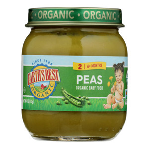 Earth's Best - Stage 2 Peas - Case Of 10-4 Oz Earth's Best - Stage 2 Peas - Case Of 10-4 Oz