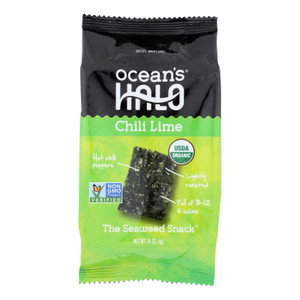 Ocean's Halo - Seawd Snack Chili Lime - Case Of 12 - .14 Oz Ocean's Halo - Seawd Snack Chili Lime - Case Of 12 - .14 Oz
