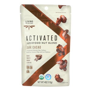 Living Intentions Nut Blend - Sprouted - Dark Cacao - Case Of 6 - 4 Oz Living Intentions Nut Blend - Sprouted - Dark Cacao - Case Of 6 - 4 Oz