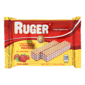 Ruger Wafers, Strawberry - Case Of 12 - 2.125 Oz Ruger Wafers, Strawberry - Case Of 12 - 2.125 Oz