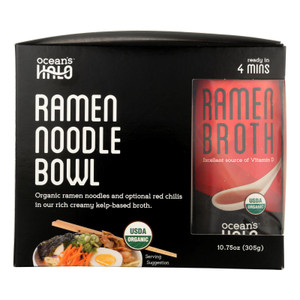 Ocean's Halo - Noodle Bowl Ramen - Case Of 6 - 10.75 Oz Ocean's Halo - Noodle Bowl Ramen - Case Of 6 - 10.75 Oz