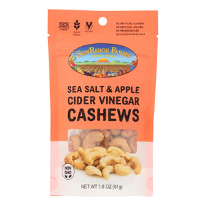 Sunridge Farms Cashews - Case Of 8 - 1.8 Oz Sunridge Farms Cashews - Case Of 8 - 1.8 Oz