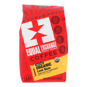Equal Exchange - Coffee Organic Whole Bean Love Buzz - Case Of 6 - 12 Oz Equal Exchange - Coffee Organic Whole Bean Love Buzz - Case Of 6 - 12 Oz