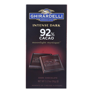 Ghirardelli 92% Cacao Moonlight Mystique Intense Dark Chocolate - Case Of 12 - 3.17 Oz Ghirardelli 92% Cacao Moonlight Mystique Intense Dark Chocolate - Case Of 12 - 3.17 Oz