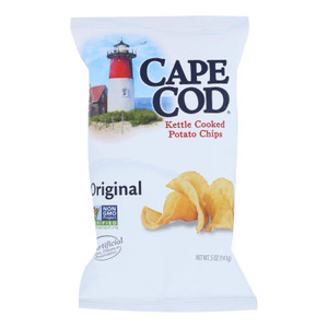 Cape Cod Kettle Cooked Potato Chips - Case Of 8 - 5 Oz Cape Cod Kettle Cooked Potato Chips - Case Of 8 - 5 Oz