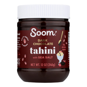 Soom - Tahini Sprd Dark Chocolate Sea Salt - Case Of 6-12 Oz Soom - Tahini Sprd Dark Chocolate Sea Salt - Case Of 6-12 Oz