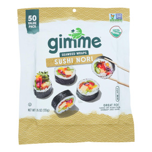 Gimme Seaweed Snacks - Sushi Nori Roasted - Case Of 4-4.76 Oz Gimme Seaweed Snacks - Sushi Nori Roasted - Case Of 4-4.76 Oz