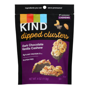 Kind - Clstr Dip Dkchoc Vanilla Cshw - Case Of 8-4 Oz Kind - Clstr Dip Dkchoc Vanilla Cshw - Case Of 8-4 Oz