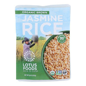 Lotus Foods - Rice Brn Jas Pouch - Case Of 6-8 Oz Lotus Foods - Rice Brn Jas Pouch - Case Of 6-8 Oz