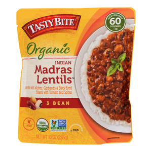 Tasty Bite - Lentils Madras 3 Bean - Case Of 6-10 Oz Tasty Bite - Lentils Madras 3 Bean - Case Of 6-10 Oz