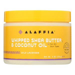 Alaffia - Whpd Shea Butter Coconut Lavender - 1 Each-4 Oz Alaffia - Whpd Shea Butter Coconut Lavender - 1 Each-4 Oz