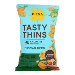 Biena Llc - Tasty Thins Tuscan Herb - Case Of 12-4 Oz Biena Llc - Tasty Thins Tuscan Herb - Case Of 12-4 Oz