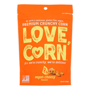Love Corn - Crunchy Corn Cheezy - Case Of 12-4 Oz Love Corn - Crunchy Corn Cheezy - Case Of 12-4 Oz