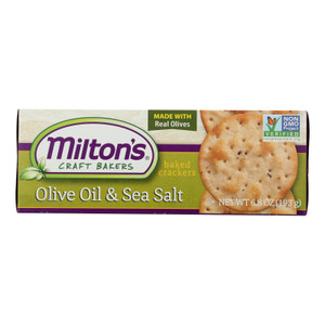 Miltons - Cracker Olive Oil & Sea Salt - Case Of 8-6.8 Oz