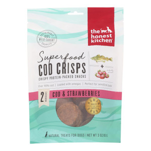 The Honest Kitchen - Dog Trt Crisp Cod Straw - Case Of 6-3 Oz The Honest Kitchen - Dog Trt Crisp Cod Straw - Case Of 6-3 Oz