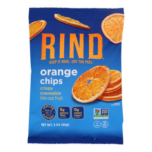 Rind Snacks - Fruit Chips Orange - Case Of 12-3 Oz Rind Snacks - Fruit Chips Orange - Case Of 12-3 Oz