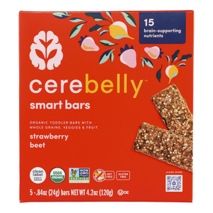Cerebelly - Smart Bar Strwb Beet - Case Of 6-4.2 Oz Cerebelly - Smart Bar Strwb Beet - Case Of 6-4.2 Oz