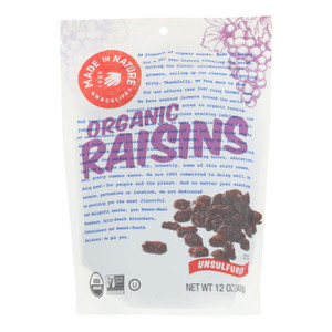 Made In Nature - Raisins - Case Of 6-12 Oz Made In Nature - Raisins - Case Of 6-12 Oz