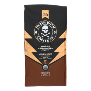 Death Wish Coffee - Coffee Medium Rst Whole Bean - Case Of 6-16 Oz Death Wish Coffee - Coffee Medium Rst Whole Bean - Case Of 6-16 Oz