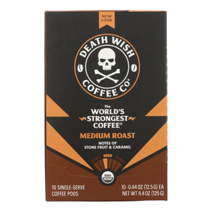 Death Wish Coffee - Coffee Medium Rst Single Srv - Case Of 6-10 Ct Death Wish Coffee - Coffee Medium Rst Single Srv - Case Of 6-10 Ct