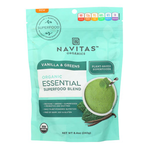 Navitas Organics Vanilla & Greens Essential Blend - Case Of 6 - 8.4 Oz Navitas Organics Vanilla & Greens Essential Blend - Case Of 6 - 8.4 Oz
