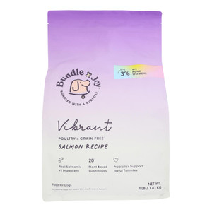 Bundle X Joy - Dog Food Dry Vibrant Salmon - Case Of 6-4 Pounds Bundle X Joy - Dog Food Dry Vibrant Salmon - Case Of 6-4 Pounds