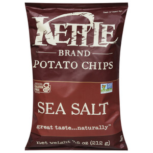 Kettle Brand - Potato Chips Sea Salt - Case Of 12-7.5 Oz Kettle Brand - Potato Chips Sea Salt - Case Of 12-7.5 Oz