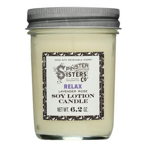 Spinster Sisters Co. - Body Ltn Candle Relax - Case Of 4-6.2 Oz Spinster Sisters Co. - Body Ltn Candle Relax - Case Of 4-6.2 Oz