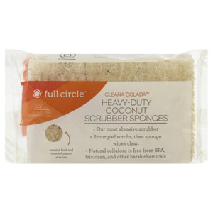 Full Circle Home - Coconut Scrubber Sponge 2pk - 1 Each-ct Full Circle Home - Coconut Scrubber Sponge 2pk - 1 Each-ct