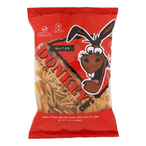 Donkey Chips - Tortilla Chips Salted - Case Of 12 - 11 Ounces Donkey Chips - Tortilla Chips Salted - Case Of 12 - 11 Ounces
