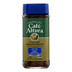 Cafe Altura - Coffee Instant Decaf - Case Of 6 - 3.53 Oz Cafe Altura - Coffee Instant Decaf - Case Of 6 - 3.53 Oz