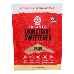 Lakanto - Sweetener Golden Monkfruit Sugar-free - Case Of 10 - 8.29 Ounces Lakanto - Sweetener Golden Monkfruit Sugar-free - Case Of 10 - 8.29 Ounces