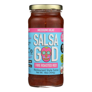 Salsa God Medium Fire Roasted Red Salsa - Case Of 6 - 16 Oz Salsa God Medium Fire Roasted Red Salsa - Case Of 6 - 16 Oz