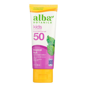 Alba Botanica - Sunscreen Lotion Kids Spf 50 - 1 Each-3 Fluid Ounces Alba Botanica - Sunscreen Lotion Kids Spf 50 - 1 Each-3 Fluid Ounces