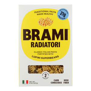 Brami - Pasta Semo Lupini Radiatori - Case Of 8-12 Ounces Brami - Pasta Semo Lupini Radiatori - Case Of 8-12 Ounces