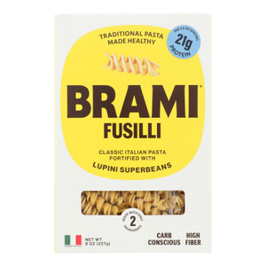 Brami - Pasta Semo Lupini Fusilli - Case Of 8-12 Ounces Brami - Pasta Semo Lupini Fusilli - Case Of 8-12 Ounces