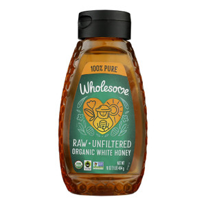 Wholesome Sweeteners Honey - Organic - White - Unfliltered - Squeeze - Case Of 6 - 16 Oz Wholesome Sweeteners Honey - Organic - White - Unfliltered - Squeeze - Case Of 6 - 16 Oz