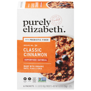 Purely Elizabeth - Sugar Free Oatmeal Classic Cinnamon - Case Of 6-9.12 Oz Purely Elizabeth - Sugar Free Oatmeal Classic Cinnamon - Case Of 6-9.12 Oz