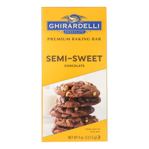 Ghirardelli Baking Bar - Semi-sweet Chocolate - Case Of 12 - 4 Oz. Ghirardelli Baking Bar - Semi-sweet Chocolate - Case Of 12 - 4 Oz.