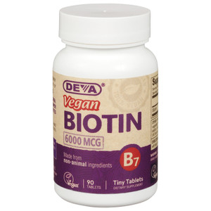 Deva Vegan Vitamins - Vegan Biotin 6000 Mcg - 90 Tablets Deva Vegan Vitamins - Vegan Biotin 6000 Mcg - 90 Tablets