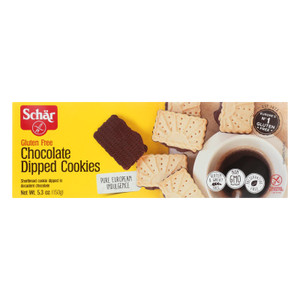 Schar Chocolate Dipped Cookies Gluten Free - Case Of 12 - 5.3 Oz. Schar Chocolate Dipped Cookies Gluten Free - Case Of 12 - 5.3 Oz.